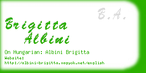brigitta albini business card